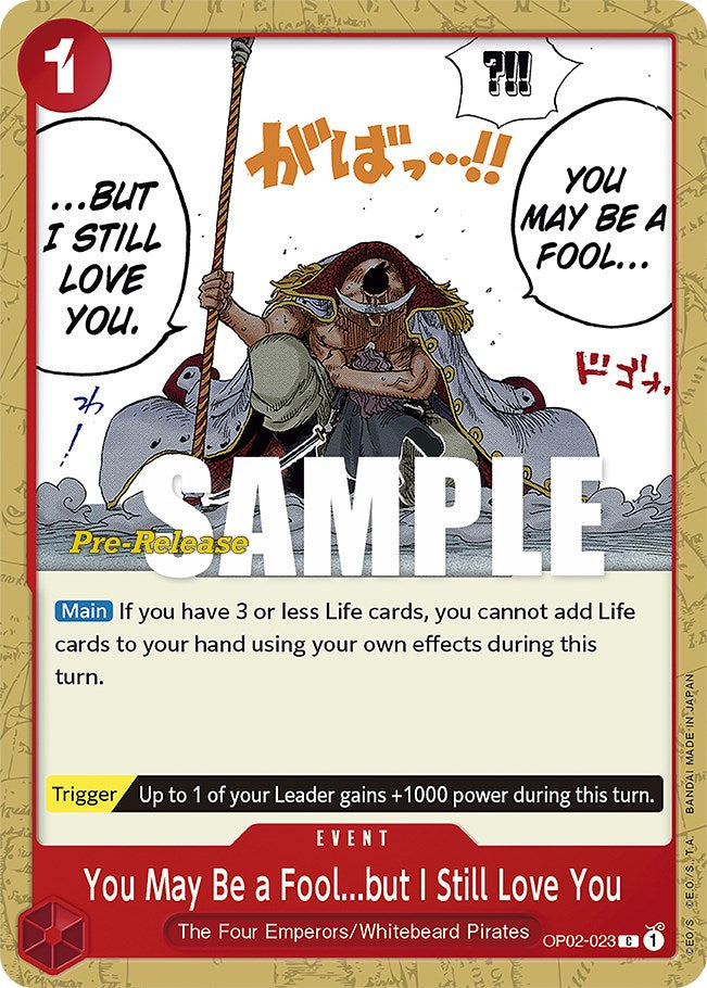 Image of You May Be a Fool...but I Still Love You [Paramount War Pre-Release Cards]