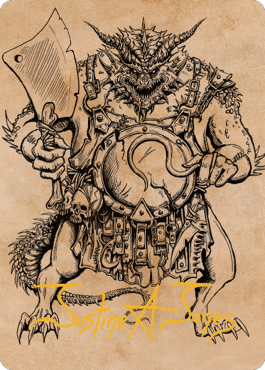 Image of Thrakkus the Butcher Art Card (Gold-Stamped Signature) [Commander Legends: Battle for Baldur's Gate Art Series]