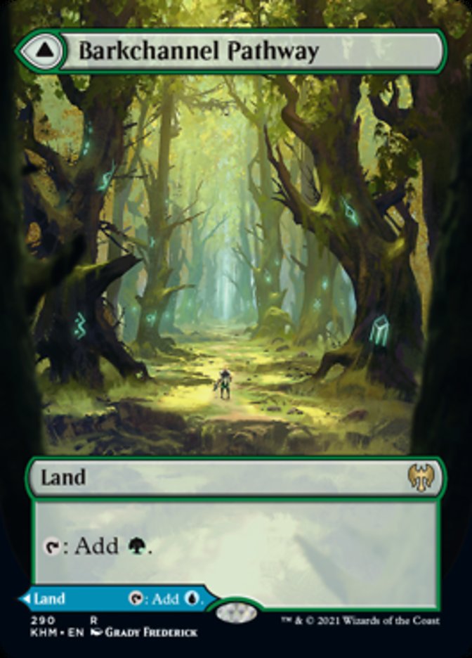 Image of Barkchannel Pathway // Tidechannel Pathway (Borderless Alternate Art) [Kaldheim]