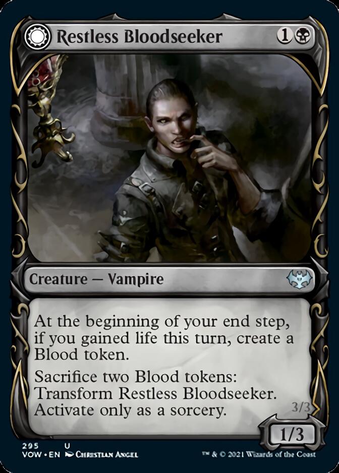 Image of Restless Bloodseeker // Bloodsoaked Reveler (Showcase Fang Frame) [Innistrad: Crimson Vow]