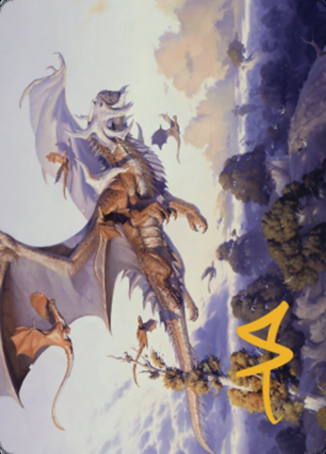 Image of Rith, Liberated Primeval Art Card (Gold-Stamped Signature) [Dominaria United Art Series]