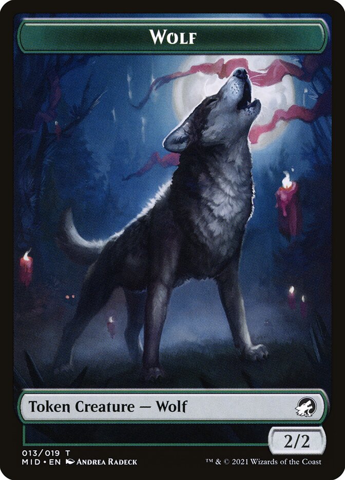 Image of Wolf (013) // Clue (016) Double-Sided Token [Challenger Decks 2022 Tokens]