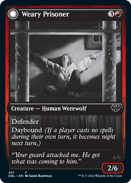Image of Weary Prisoner // Wrathful Jailbreaker [Innistrad: Double Feature]