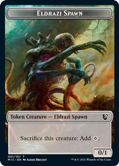 Image of Eldrazi Spawn // Human Soldier Double-Sided Token [Innistrad: Midnight Hunt Commander Tokens]