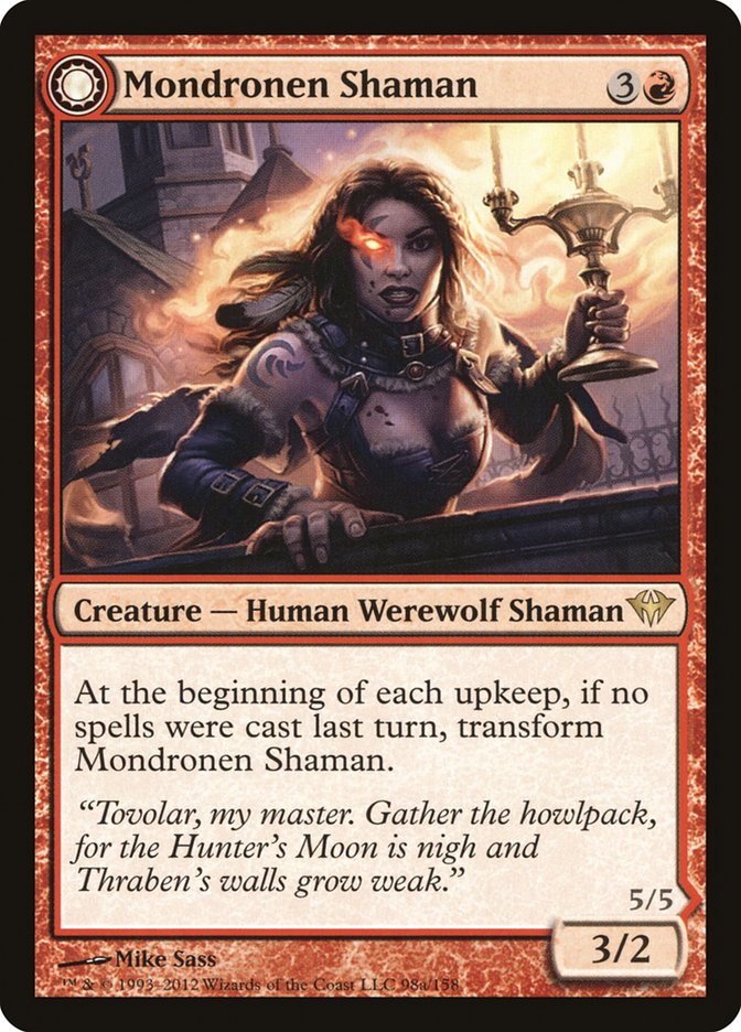 Image of Mondronen Shaman // Tovolar's Magehunter [Dark Ascension]