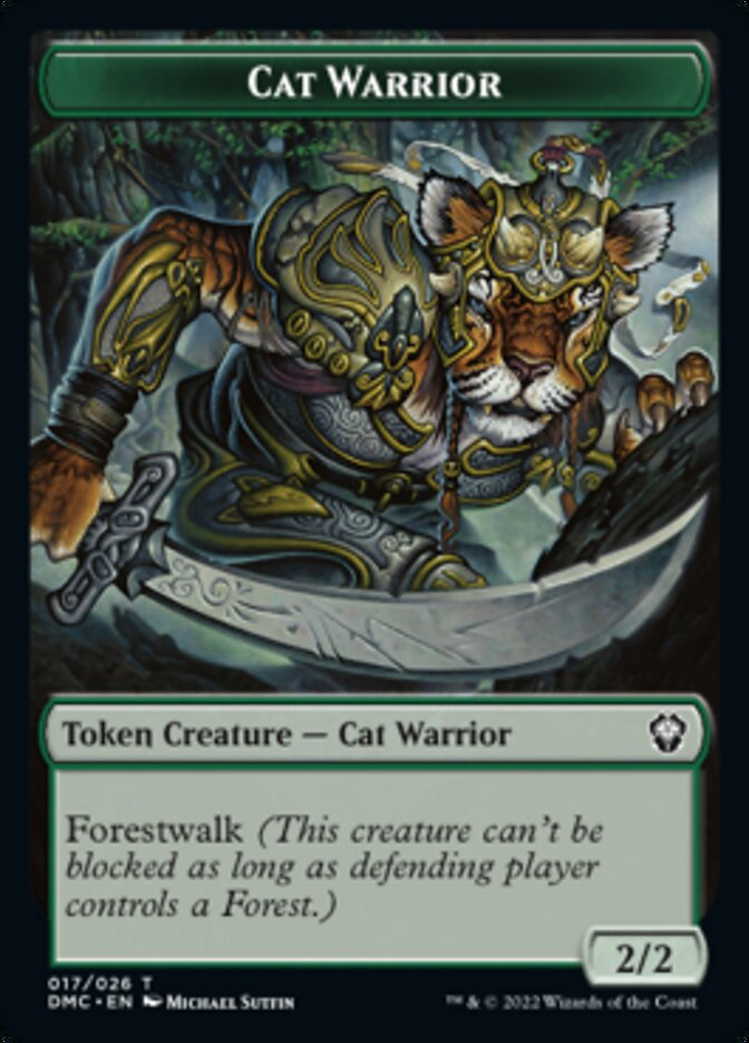 Image of Cat Warrior Token [Dominaria United Commander Tokens]