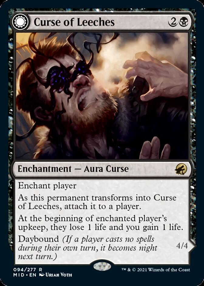Image of Curse of Leeches // Leeching Lurker [Innistrad: Midnight Hunt]
