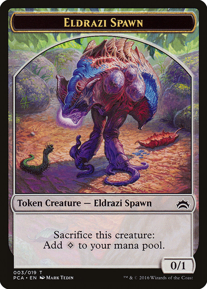 Image of Eldrazi Spawn Token (003/019) [Planechase Anthology Tokens]