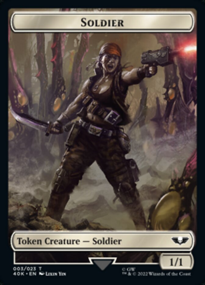 Image of Soldier (003) // Sicarian Infiltrator Double-Sided Token [Warhammer 40,000 Tokens]