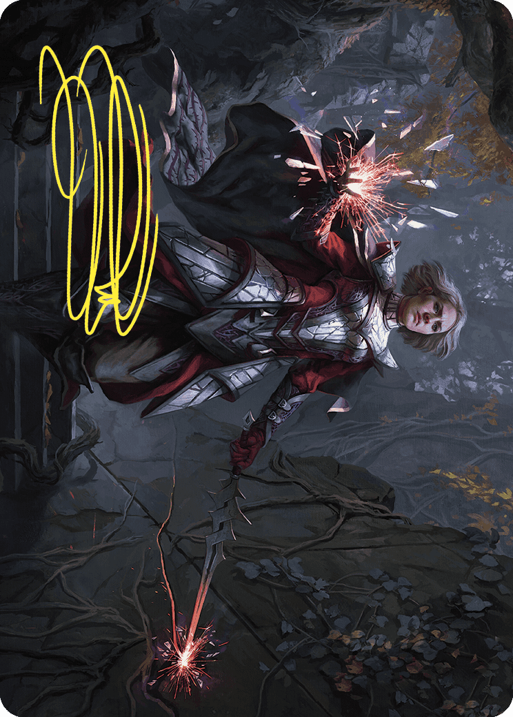 Image of Rowan, Scion of War Art Card (31/81) (Gold-Stamped Signature) [Wilds of Eldraine Art Series]