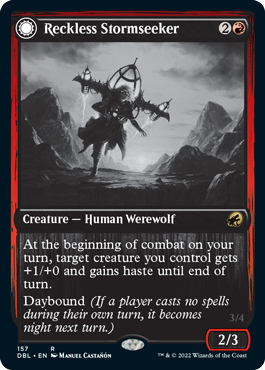 Image of Reckless Stormseeker // Storm-Charged Slasher [Innistrad: Double Feature]