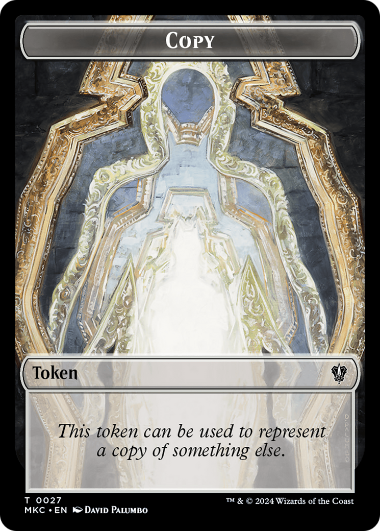 Image of Copy // Zombie Double-Sided Token [Murders at Karlov Manor Commander Tokens]
