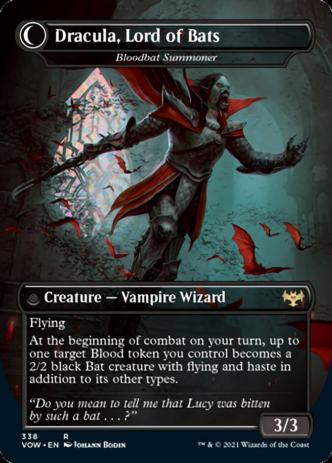 Image of Voldaren Bloodcaster // Bloodbat Summoner - Dracula, Lord of Blood // Dracula, Lord of Bats [Innistrad: Crimson Vow]