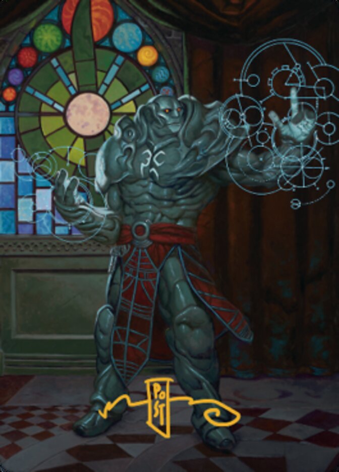 Image of Karn, Living Legacy Art Card 2 (Gold-Stamped Signature) [Dominaria United Art Series]