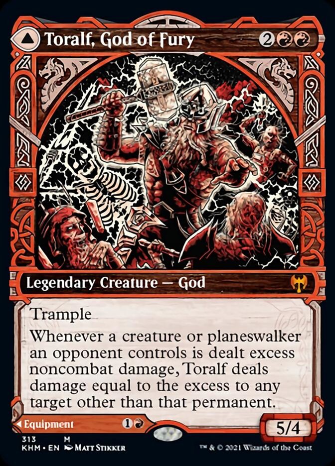 Image of Toralf, God of Fury // Toralf's Hammer (Showcase) [Kaldheim]