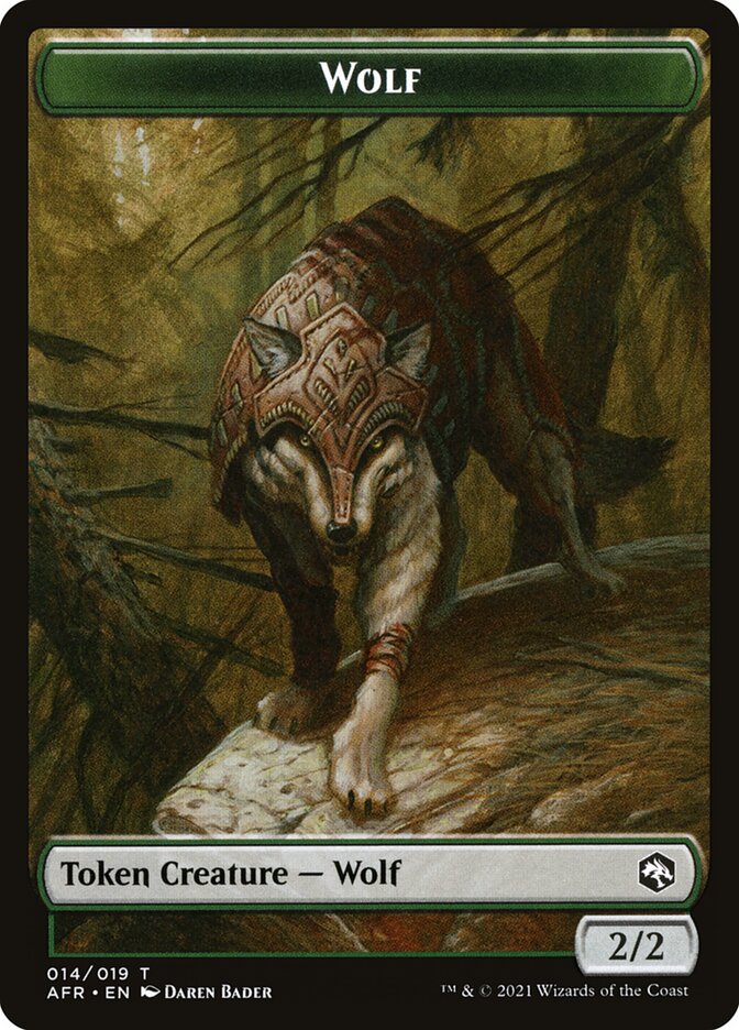 Image of Wolf (014) // Treasure (015) Double-Sided Token [Challenger Decks 2022 Tokens]