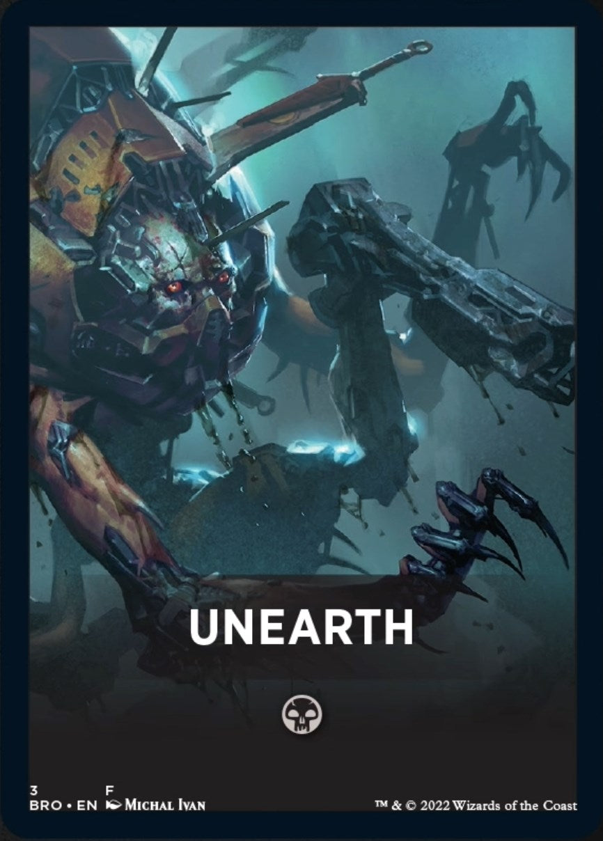 Image of Unearth Theme Card [The Brothers' War Tokens]