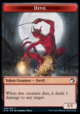 Image of Wolf // Devil Double-Sided Token [Innistrad: Midnight Hunt Tokens]