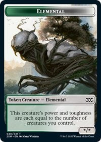 Image of Elemental // Treasure Double-Sided Token [Double Masters Tokens]