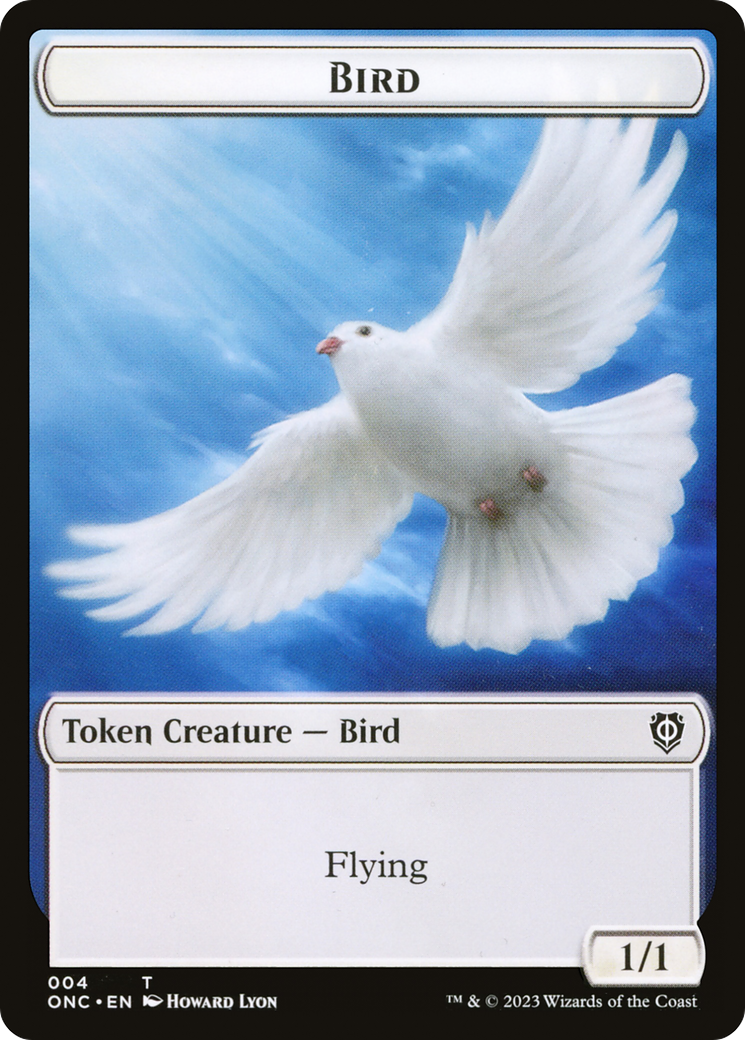 Image of Bird // Cat Double-Sided Token [Phyrexia: All Will Be One Commander Tokens]