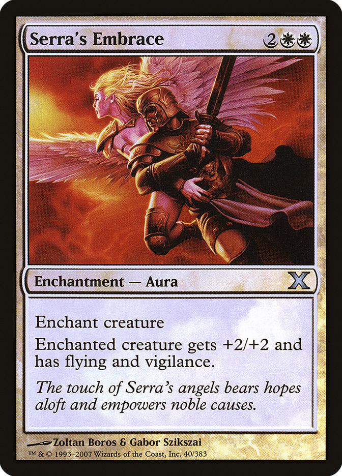 Image of Serra's Embrace (Premium Foil) [Tenth Edition]