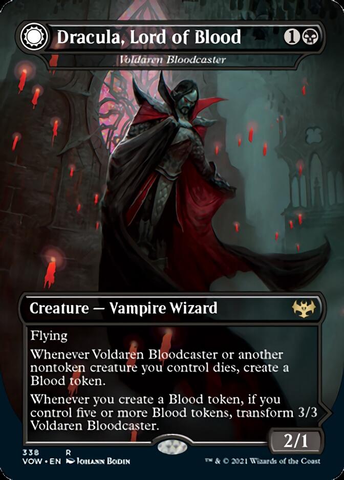Image of Voldaren Bloodcaster // Bloodbat Summoner - Dracula, Lord of Blood // Dracula, Lord of Bats [Innistrad: Crimson Vow]