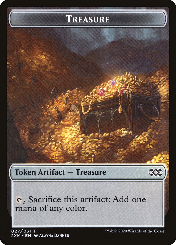 Image of Beast // Treasure Double-Sided Token [Double Masters Tokens]