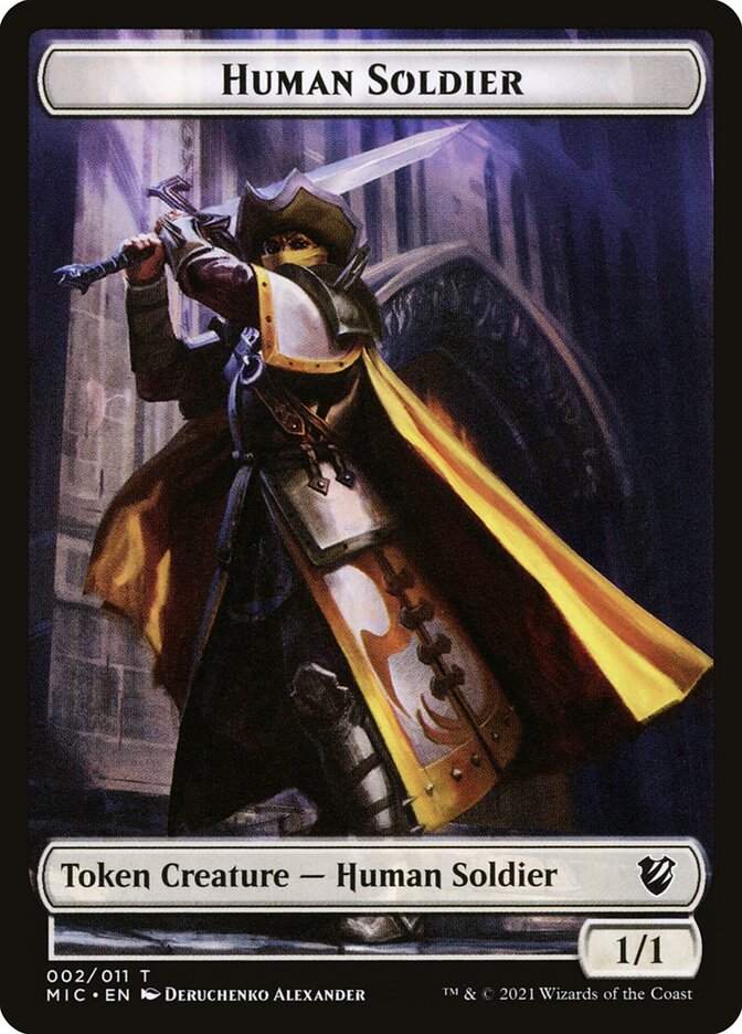 Image of Copy // Human Soldier Double-Sided Token [Double Masters Tokens]