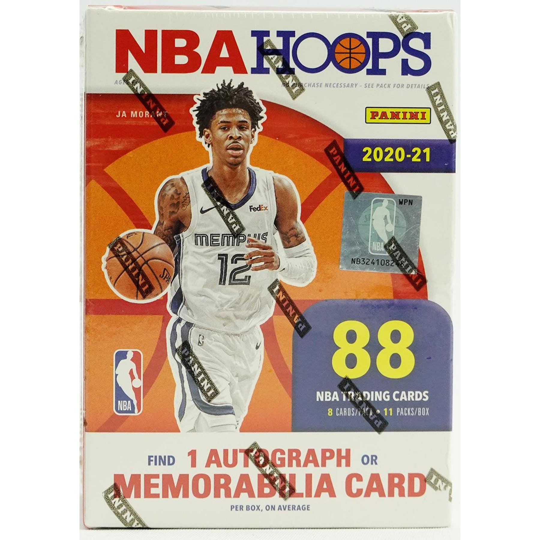 Image of 2020-21 NBA Hoops Panini Trading Cards Blaster Box