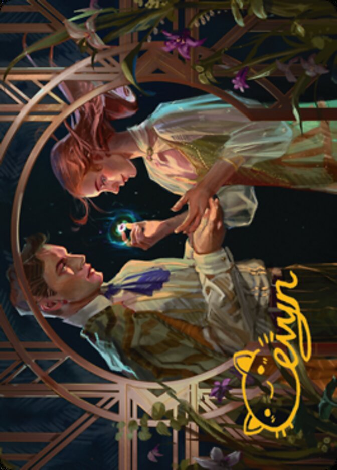Image of Prosperous Partnership Art Card (Gold-Stamped Signature) [Streets of New Capenna Art Series]
