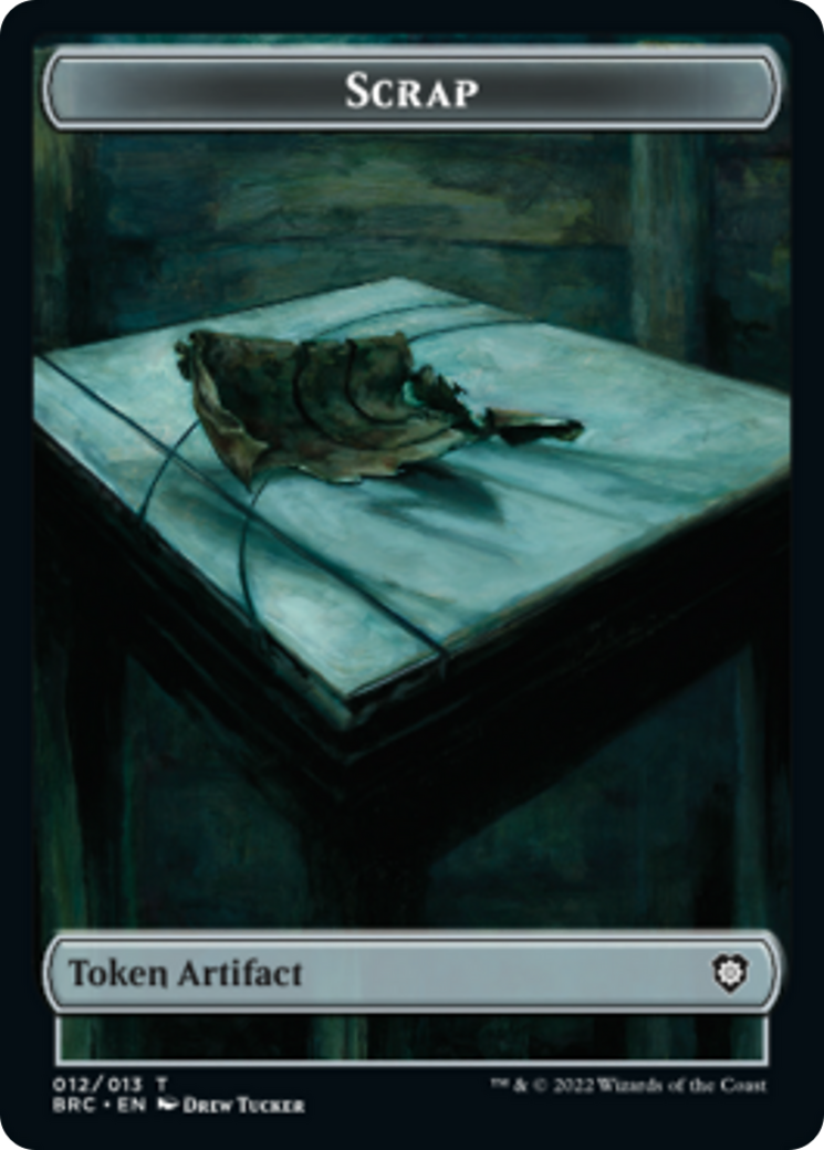 Image of Scrap // Phyrexian Myr Double-Sided Token [The Brothers' War Commander Tokens]