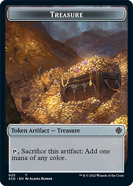 Image of Treasure // Treasure Double-Sided Token [Starter Commander Decks]