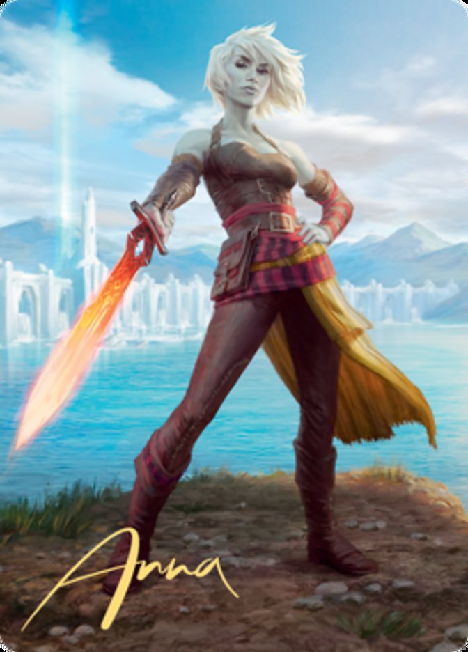 Image of Nahiri, Heir of the Ancients 1 Art Card (Gold-Stamped Signature) [Zendikar Rising Art Series]