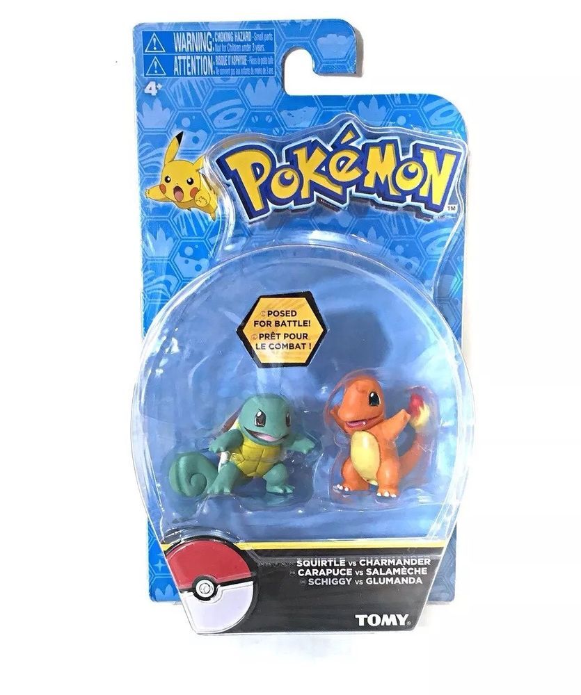 Image of Squirtle vs Charmander Action Figure