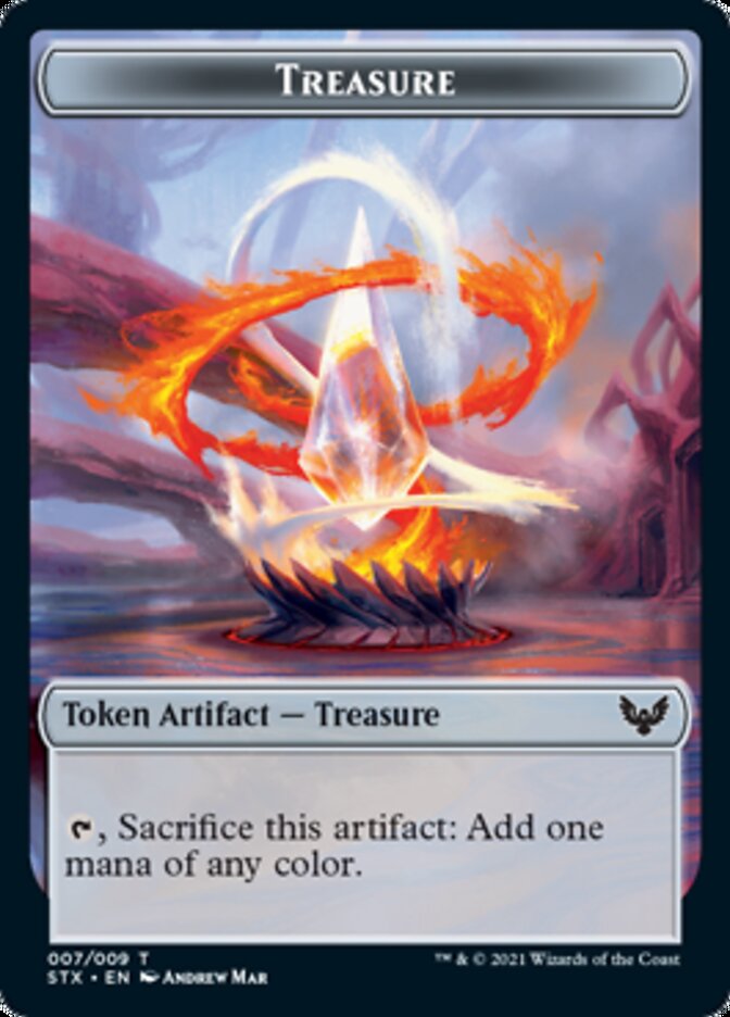 Image of Myr // Treasure Double-Sided Token [Commander 2021 Tokens]