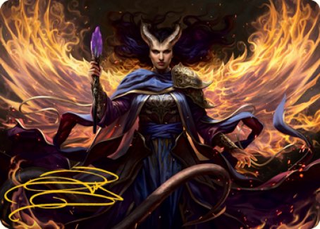 Image of Farideh, Devil's Chosen Art Card (Gold-Stamped Signature) [Dungeons & Dragons: Adventures in the Forgotten Realms Art Series]