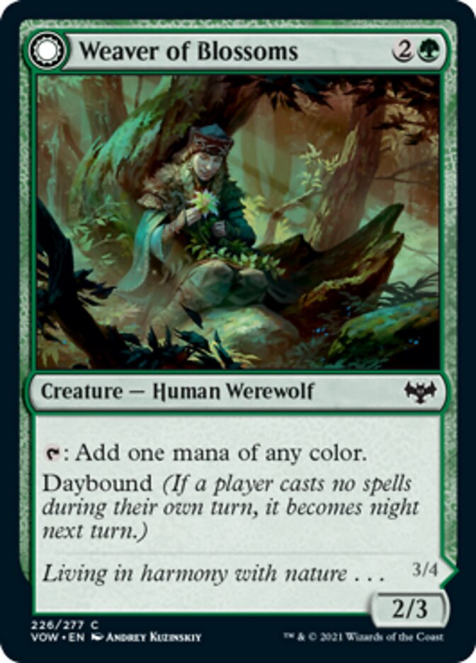 Image of Weaver of Blossoms // Blossom-Clad Werewolf [Innistrad: Crimson Vow]