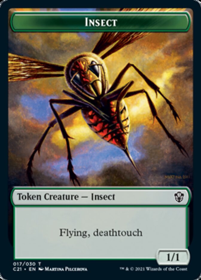 Image of Beast (011) // Insect Double-Sided Token [Commander 2021 Tokens]