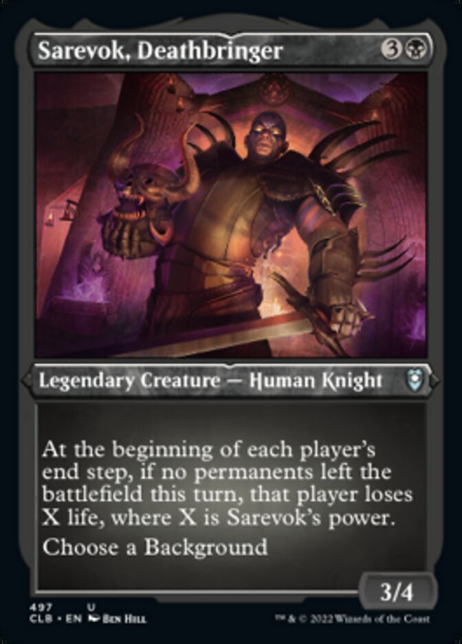 Image of Sarevok, Deathbringer (Foil Etched) [Commander Legends: Battle for Baldur's Gate]