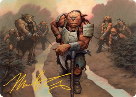 Image of Hobgoblin Bandit Lord Art Card (Gold-Stamped Signature) [Dungeons & Dragons: Adventures in the Forgotten Realms Art Series]
