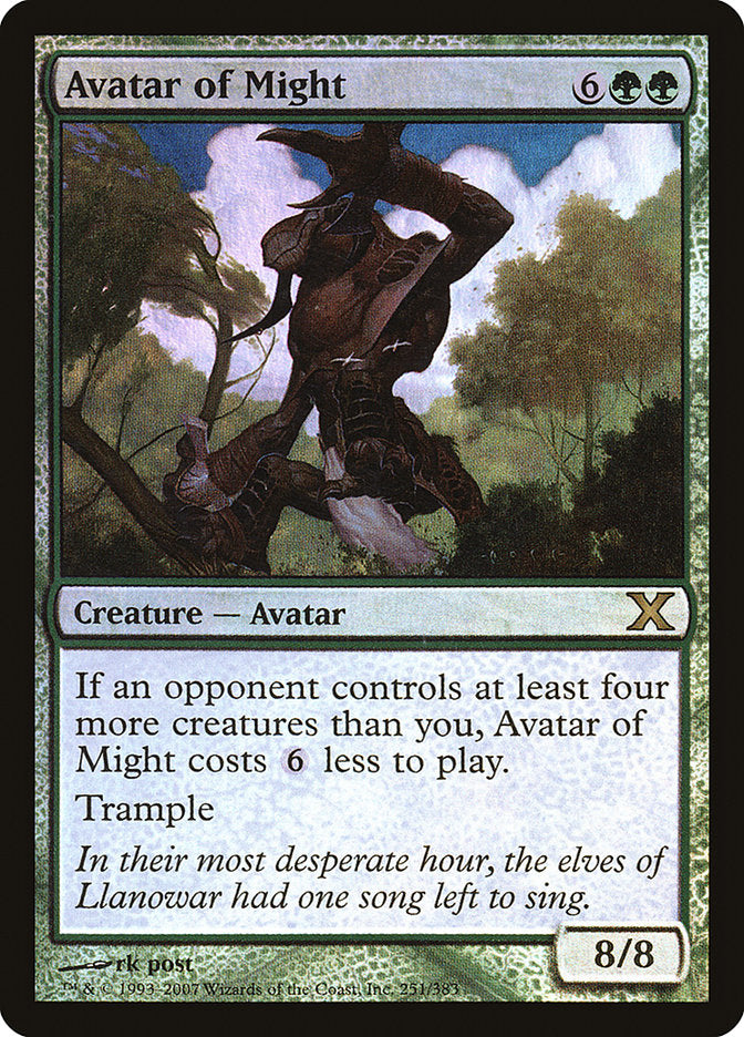 Image of Avatar of Might (Premium Foil) [Tenth Edition]