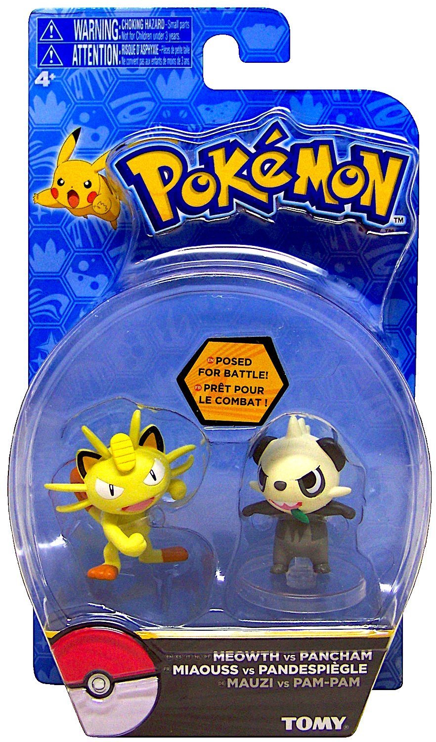 Image of Meowth vs Pancham Action Figure