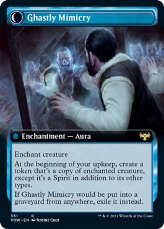 Image of Mirrorhall Mimic // Ghastly Mimicry (Extended Art) [Innistrad: Crimson Vow]