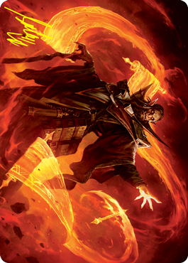 Image of Plargg, Dean of Chaos Art Card (Gold-Stamped Signature) [Strixhaven: School of Mages Art Series]