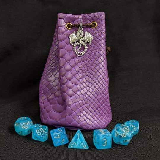 Image of Purple Dragonhide Dice Bag (Medium)
