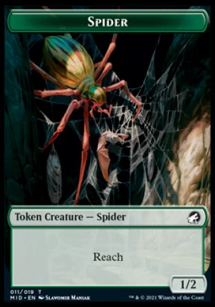 Image of Wolf // Spider Double-Sided Token [Innistrad: Midnight Hunt Tokens]