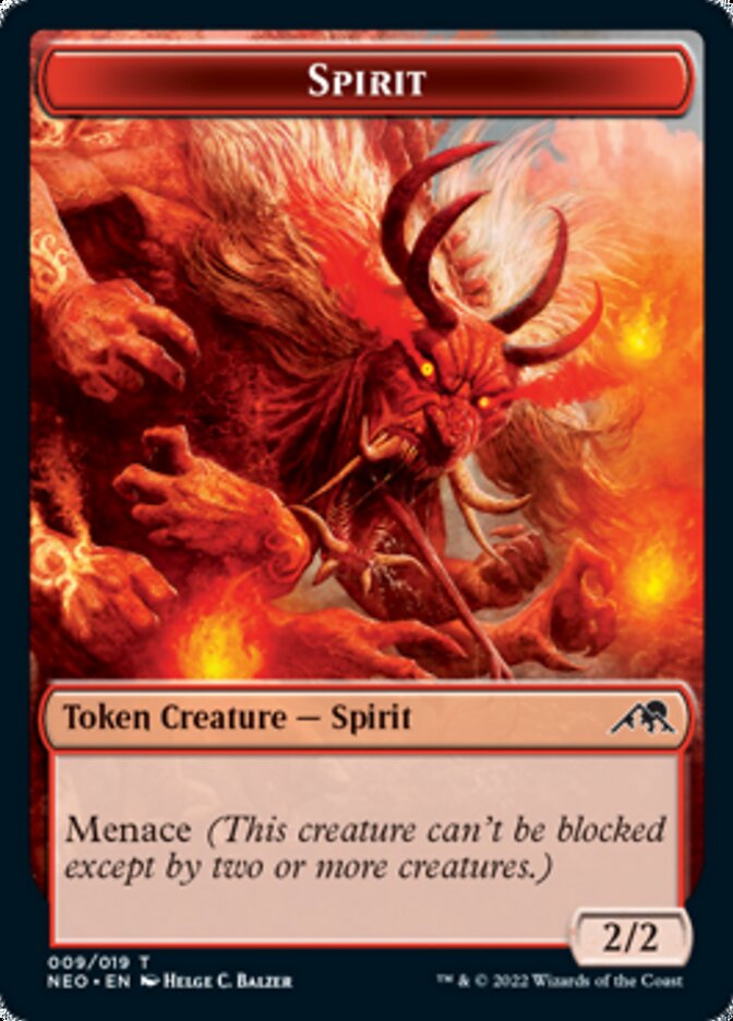 Image of Elemental // Spirit (009) Double-Sided Token [Kamigawa: Neon Dynasty Commander Tokens]