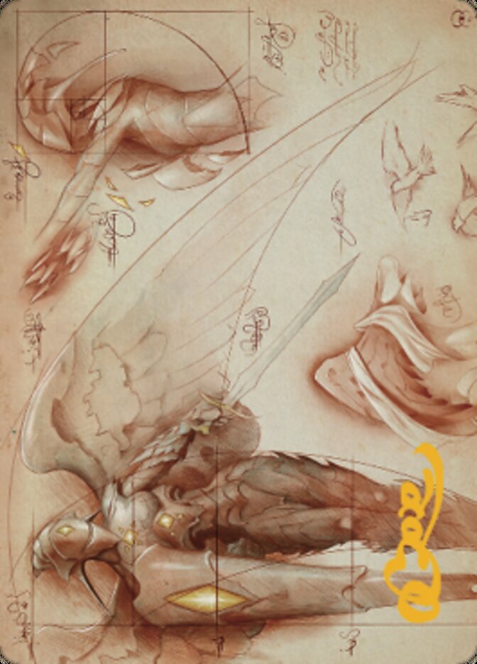 Image of Platinum Angel Art Card (Gold-Stamped Signature) [The Brothers' War Art Series]