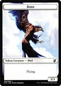 Image of Bird (002) // Sculpture Double-Sided Token [Commander 2019 Tokens]