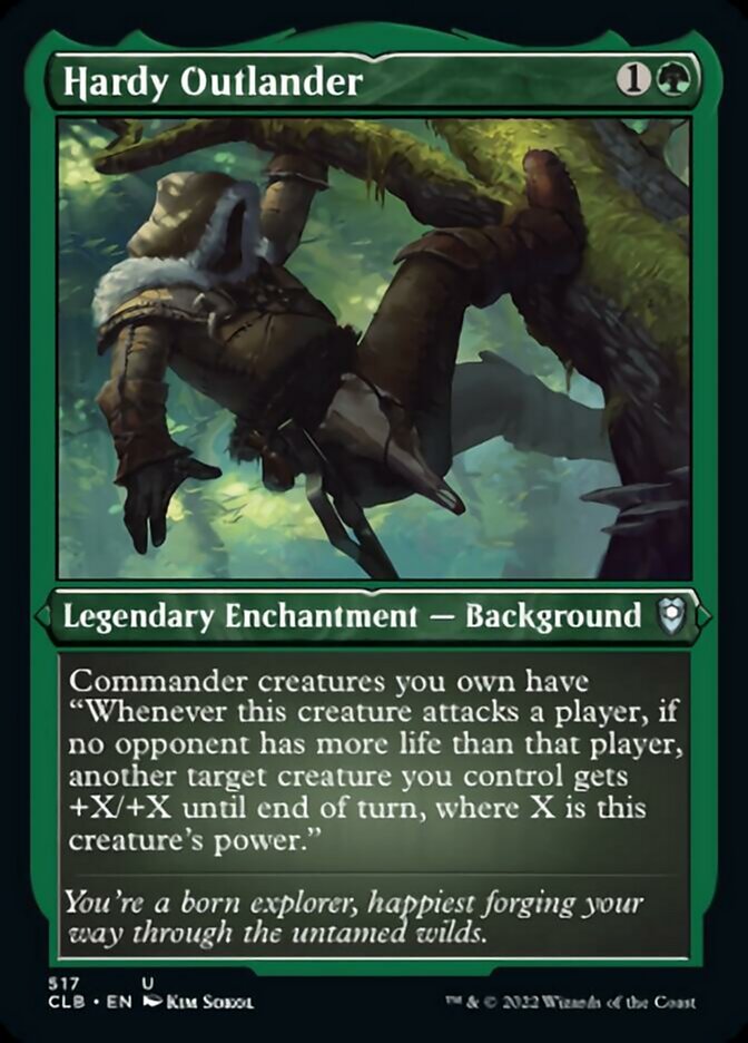 Image of Hardy Outlander (Foil Etched) [Commander Legends: Battle for Baldur's Gate]